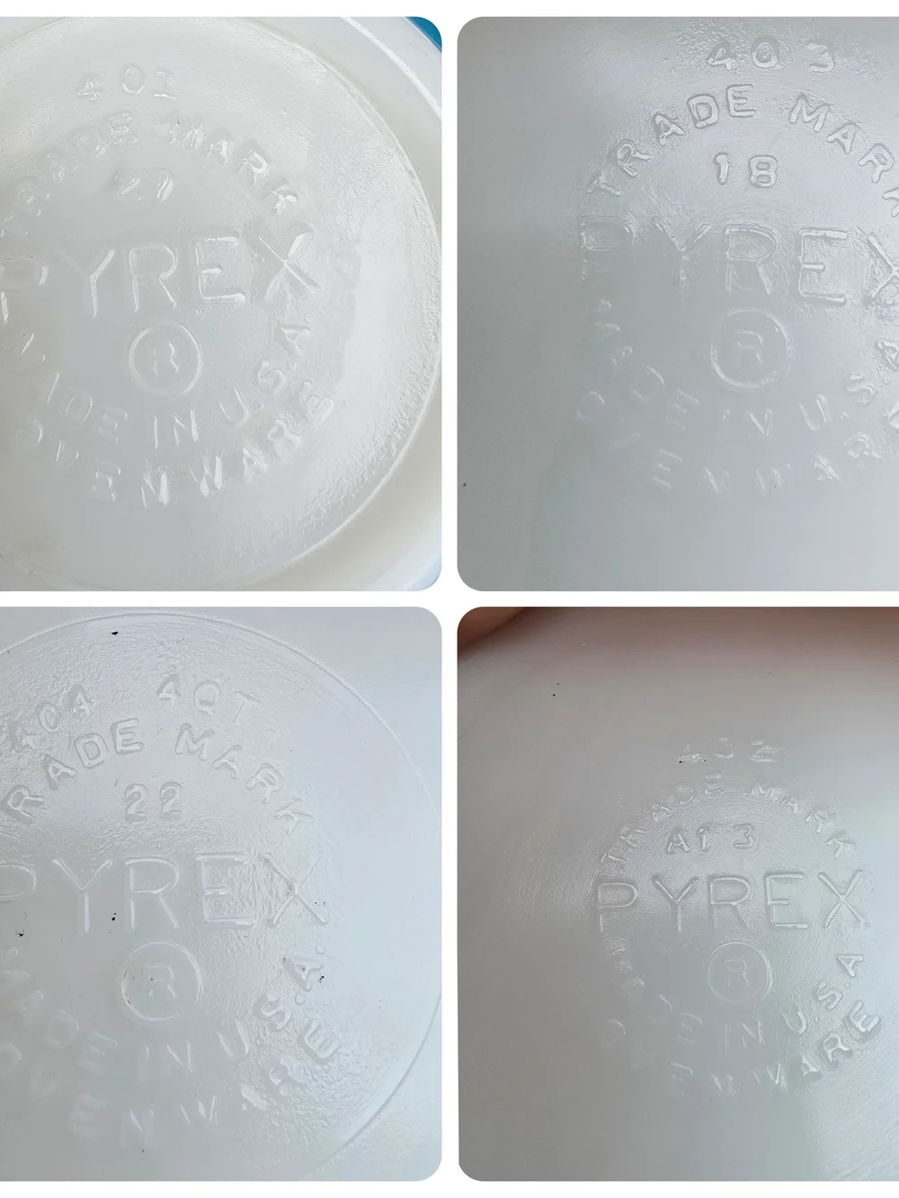 Vintage 1960 Pyrex Nesting Primary Color Mixing Bowl Set
